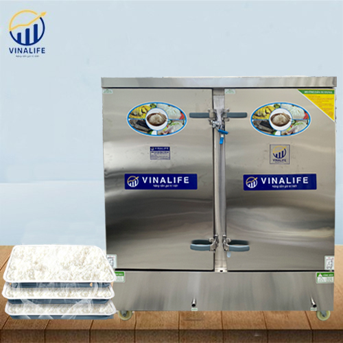 Tủ Nấu Cơm Dùng Gas Kết Hợp Điện 24 Khay Vinalife